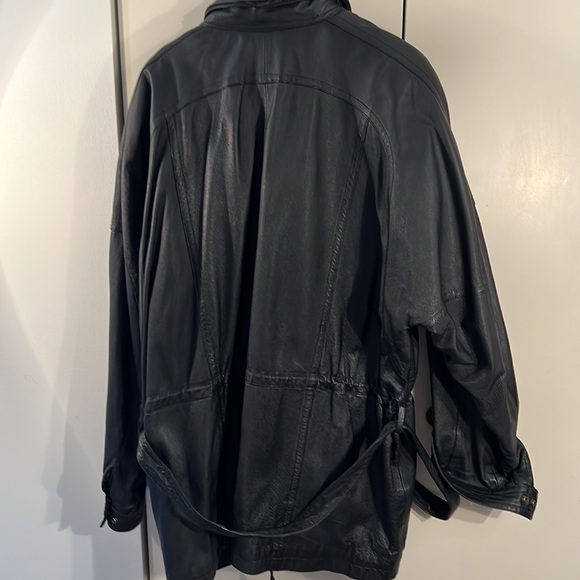 Antonio Giouanni Vintage Leather Jacket Size XXL Man Black - Picture 3 of 12